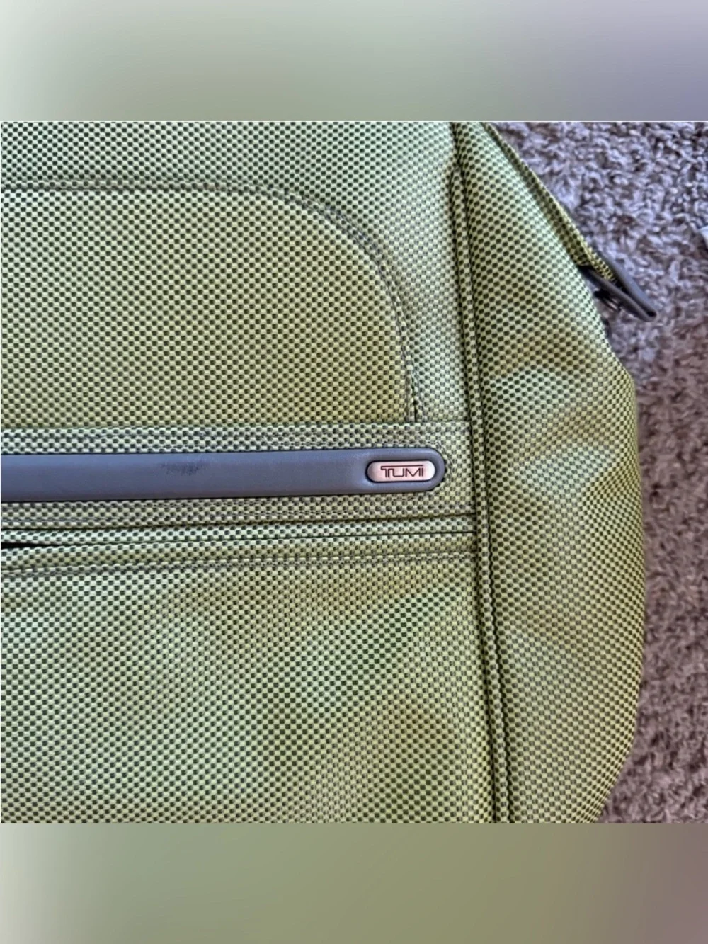 Tumi Green Ballistic Nylon Compact Tote 18” Carry On Weekender Bag 26189LM